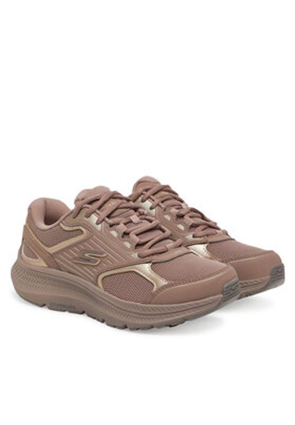 skechers - Skechers Buty do biegania GO RUN Consistent 2.0 128606/LTBR Beżowy. Kolor: beżowy. Materiał: skóra. Sport: bieganie