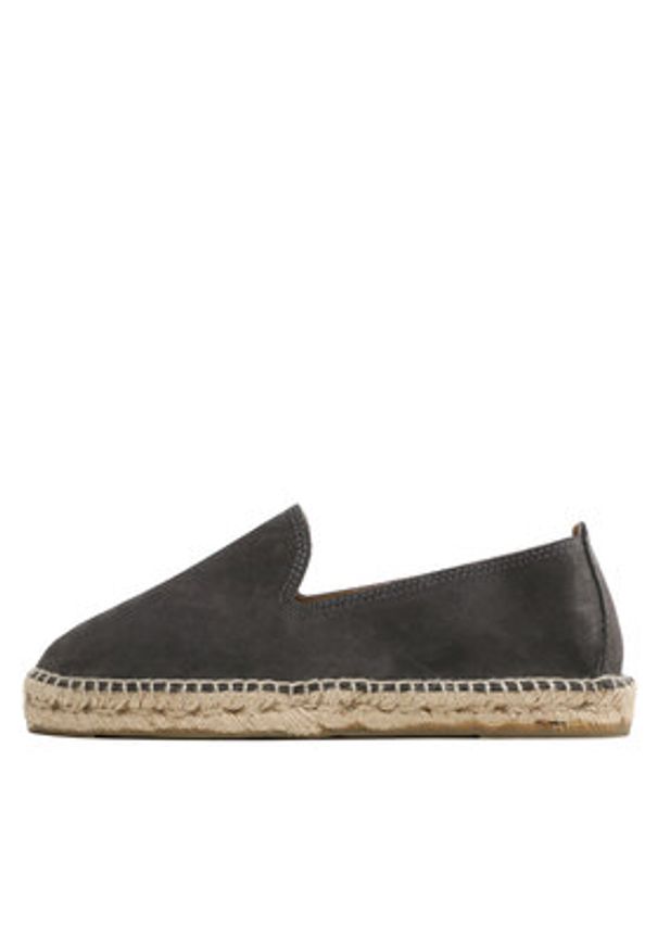 Manebi Espadryle Suede Flat Espadrilles W 1.0 C0 Szary. Kolor: szary. Materiał: zamsz, skóra