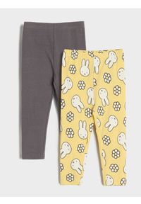 Sinsay - Legginsy Miffy 2 pack - żółty. Kolor: żółty