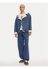 Levi's® Kurtka jeansowa Flight A9370-0001 Niebieski Relaxed Fit. Kolor: niebieski. Materiał: bawełna #5