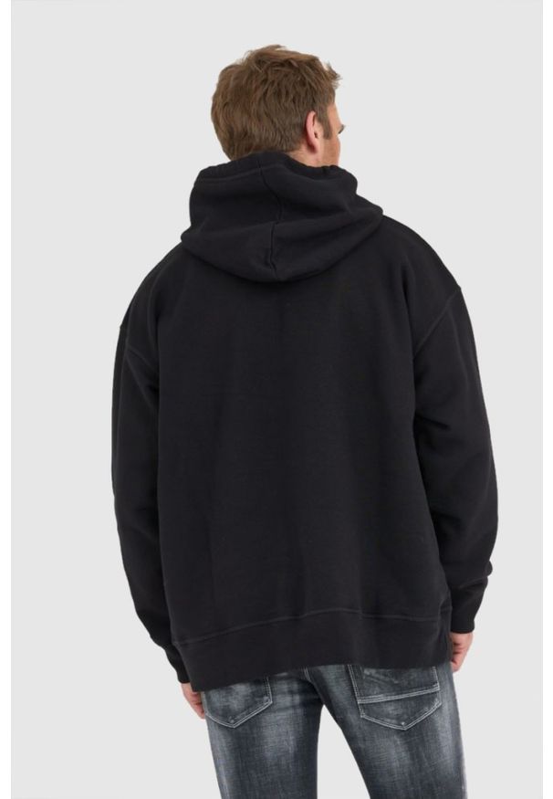DSQUARED2 Czarna bluza męska bromance slouch hoodie, Rozmiar M. Kolor: czarny