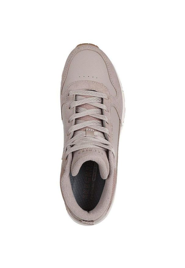 skechers - Buty Skechers Uno - Stacre Shine, Dla obu płci. Kolor: beżowy. Materiał: materiał, skóra ekologiczna. Sport: fitness