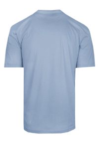 T-Shirt z Dekoltem na Guziki - Brave Soul - Niebieski. Okazja: na co dzień. Kolor: niebieski. Materiał: bawełna. Sezon: wiosna, lato. Styl: casual