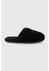 Calvin Klein Kapcie kolor czarny. Nosek buta: okrągły. Kolor: czarny. Materiał: materiał, guma. Wzór: gładki