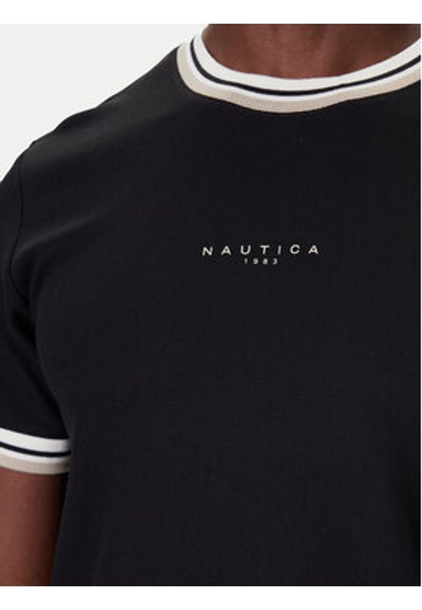 Nautica T-Shirt N1S03473 Czarny Regular Fit. Kolor: czarny. Materiał: bawełna