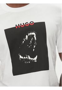 Hugo - HUGO T-Shirt Dobero 50542734 Biały Regular Fit. Kolor: biały. Materiał: bawełna #4