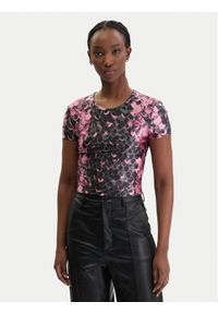Versace Jeans Couture T-Shirt 80HAH602 JS552 Różowy Slim Fit. Kolor: różowy. Materiał: syntetyk #1