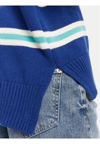 Guess Jeans Sweter W4BR09 Z3HM1 Niebieski Regular Fit. Kolor: niebieski. Materiał: bawełna #4