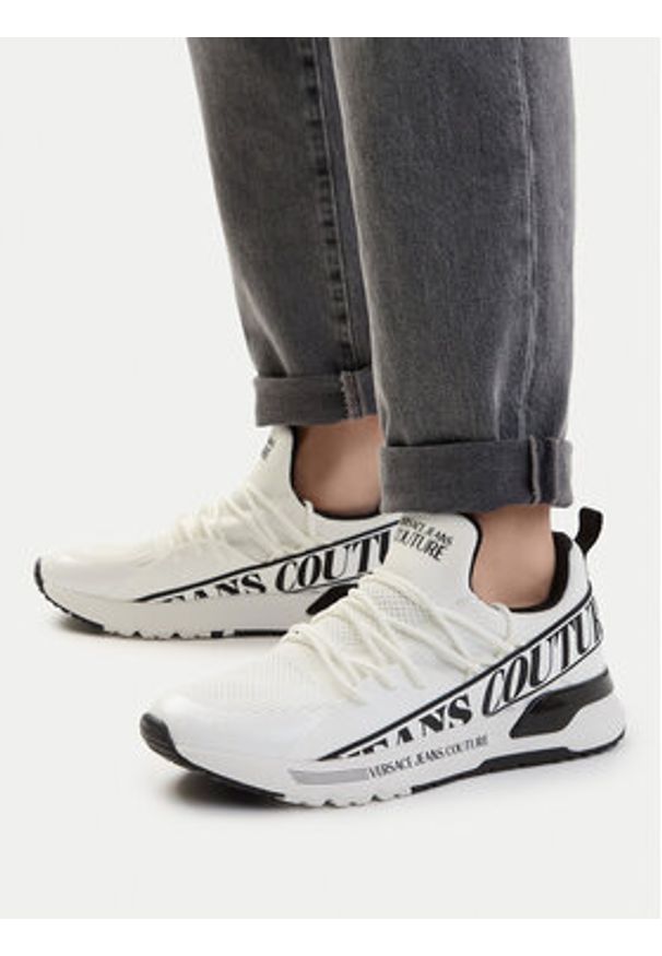 Versace Jeans Couture Sneakersy 80YA3SA3 Biały. Kolor: biały. Materiał: materiał