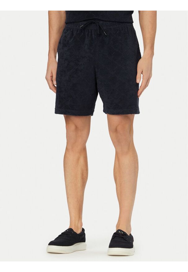 Emporio Armani Szorty sportowe EM000695 AF20449 FB058 Granatowy Regular Fit. Kolor: niebieski. Materiał: bawełna. Styl: sportowy
