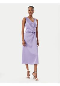 Rinascimento Sukienka koktajlowa CFC0122928003 Fioletowy Regular Fit. Kolor: fioletowy. Materiał: syntetyk. Styl: wizytowy #2