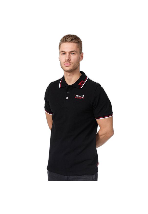 Polo Lonsdale Lion. Okazja: na co dzień. Typ kołnierza: polo. Kolor: czerwony, wielokolorowy, czarny. Styl: sportowy, casual, elegancki