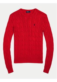 Polo Ralph Lauren Sweter 211891640026 Czerwony Slim Fit. Typ kołnierza: polo. Kolor: czerwony. Materiał: bawełna #3