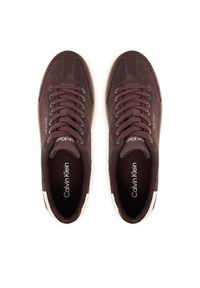 Calvin Klein Sneakersy Low Cupsole Laceup Su HM0HM01946 Bordowy. Kolor: czerwony. Materiał: zamsz, skóra #6