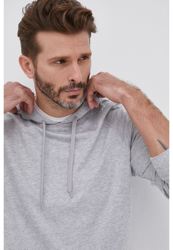 Paul Smith Bluza męska z kapturem melanżowa. Okazja: na co dzień. Typ kołnierza: kaptur. Materiał: dzianina. Długość rękawa: raglanowy rękaw. Wzór: melanż. Styl: casual