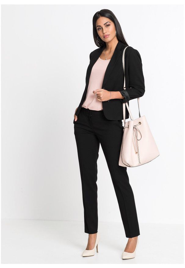 bonprix - Żakiet, petite. Kolekcja: petite. Kolor: czarny. Długość: krótkie. Styl: elegancki
