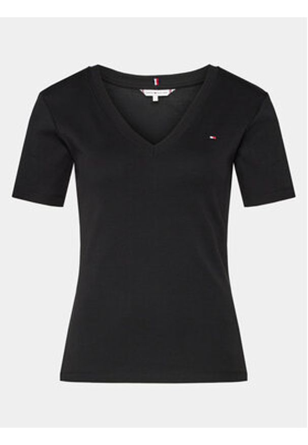 TOMMY HILFIGER - Tommy Hilfiger T-Shirt New Cody WW0WW40584 Czarny Slim Fit. Kolor: czarny. Materiał: bawełna