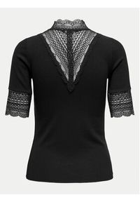 only - ONLY Bluzka Tilde 15335353 Czarny Slim Fit. Kolor: czarny. Materiał: wiskoza #6