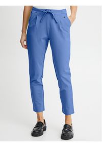 Fransa Spodnie materiałowe 20605622 Niebieski Regular Fit. Kolor: niebieski. Materiał: materiał, wiskoza
