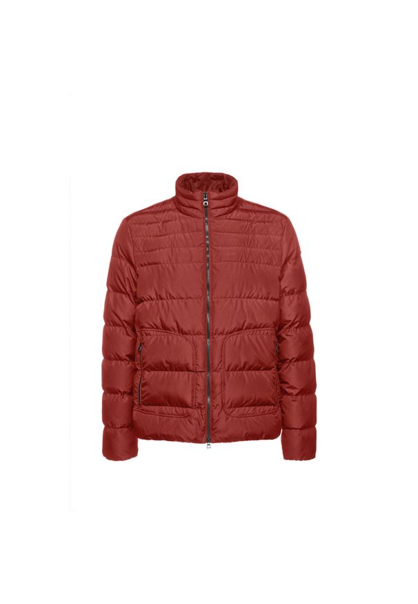 Kurtka puchowa z zamkiem Geox Magnete. Kolor: czerwony, fioletowy, wielokolorowy, brązowy. Materiał: puch