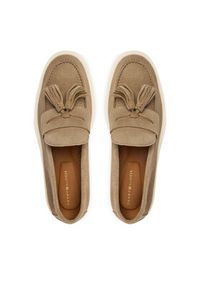TOMMY HILFIGER - Tommy Hilfiger Loafersy Light Suede Tassel Loafer FW0FW09285 Brązowy. Kolor: brązowy. Materiał: skóra, zamsz #2