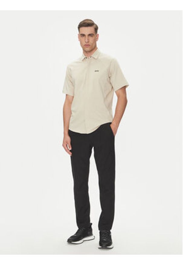 BOSS Koszula Excurse 50540196 Beżowy Regular Fit. Kolor: beżowy. Materiał: bawełna