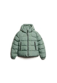 Damska kurtka puchowa Superdry Hooded Sports. Kolor: zielony. Materiał: puch #1
