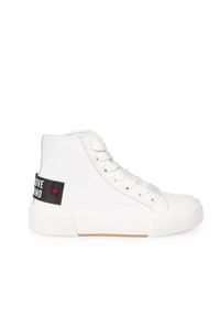 Love Moschino Trampki | JA15022G1MIA0 | Kobieta | Biały. Okazja: na co dzień. Zapięcie: zamek. Kolor: biały. Materiał: skóra. Styl: casual #4