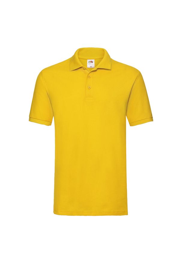 FRUIT OF THE LOOM - Koszulka Polo Premium Unisex Dla Dorosłych. Typ kołnierza: polo. Kolor: żółty, pomarańczowy, wielokolorowy