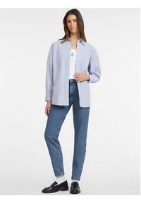 Guess Jeans Koszula W4YH22 WGCF1 Niebieski Relaxed Fit. Kolor: niebieski. Materiał: bawełna