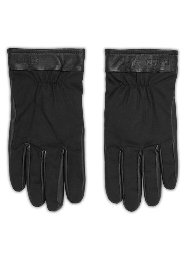 Guess Rękawiczki Męskie AM9575 POL02 Czarny. Kolor: czarny. Materiał: skóra