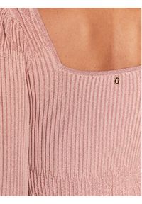 Guess Sukienka dzianinowa W1BK91 Z2XV0 Różowy Slim Fit. Kolor: różowy. Materiał: dzianina, syntetyk #4