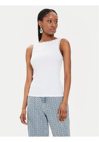 GESTUZ - Gestuz Top Drew 10908922 Biały Slim Fit. Kolor: biały. Materiał: bawełna