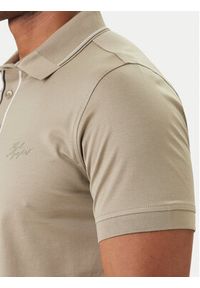 Karl Lagerfeld - KARL LAGERFELD Polo 745002 562200 Khaki Regular Fit. Typ kołnierza: polo. Kolor: brązowy. Materiał: bawełna #4