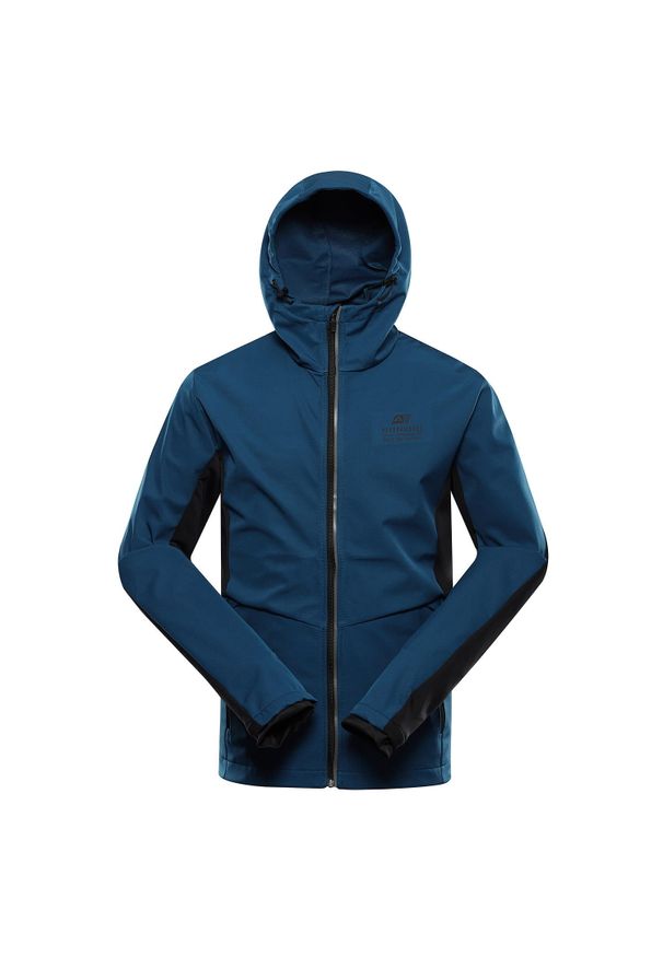 ALPINE PRO - Kurtka męska sportowa Alpine Pro Kerak softshellowa. Kolor: niebieski. Materiał: softshell. Sport: kolarstwo, turystyka piesza, fitness