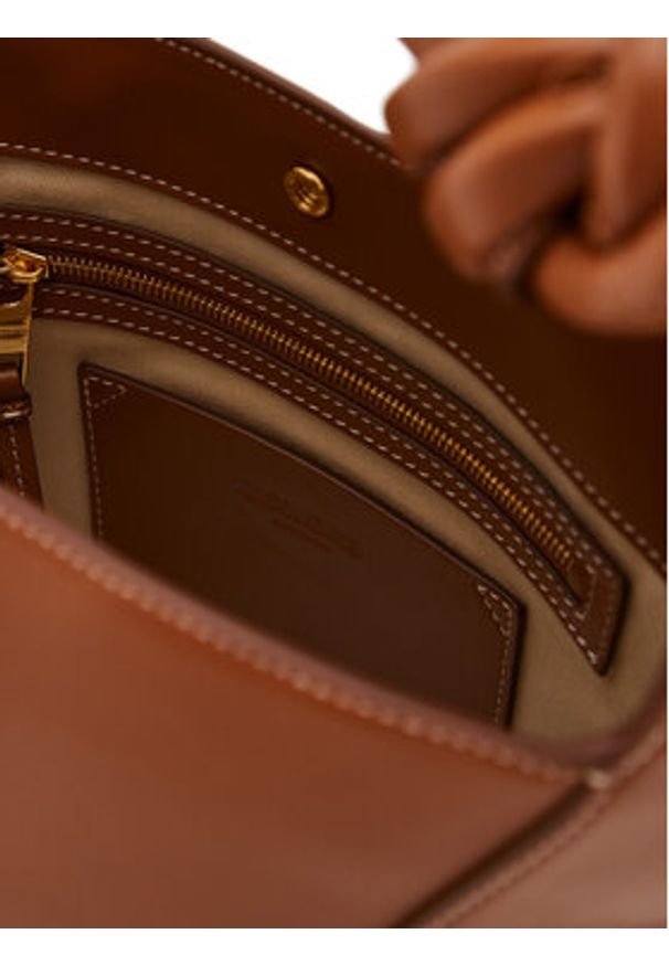 JACQUEMUS Plecak Le Petit Tourni 245BA366-3173 Brązowy. Kolor: brązowy. Materiał: skóra