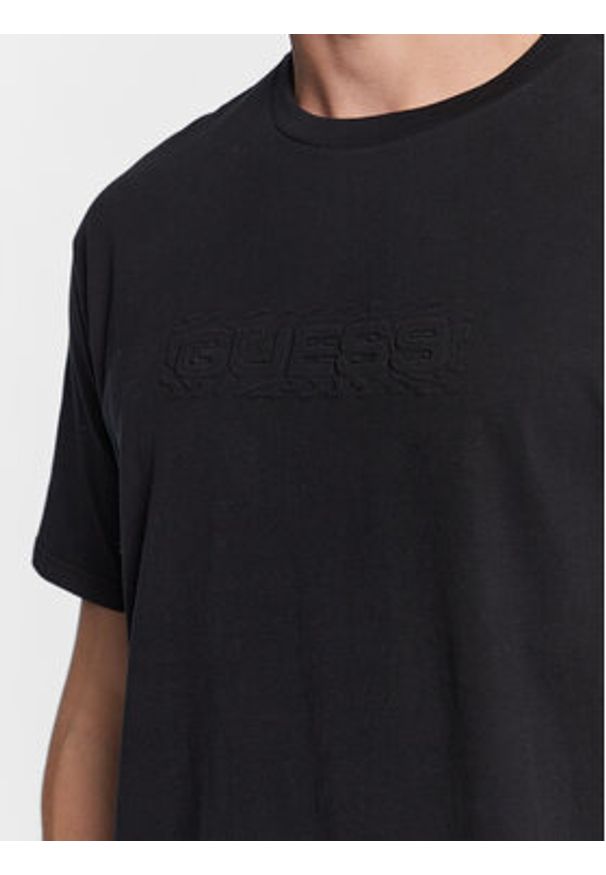 Guess T-Shirt Zebra Logo M3GI58 KBDL0 Czarny Regular Fit. Kolor: czarny. Materiał: bawełna. Wzór: motyw zwierzęcy