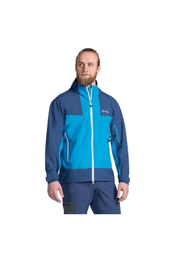 Męska wodoodporna kurtka hardshell Kilpi MAMBA-M. Kolor: niebieski. Materiał: nylon. Sport: turystyka piesza
