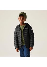 Regatta - Marizion Kids Water Repellent Active Hooded Baffled Jacket Jacket. Kolor: czarny. Sport: turystyka piesza #1