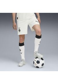 Puma - Męskie szorty Borussia Mönchengladbach 25/26 PUMA Warm White Black. Kolor: czarny, biały, wielokolorowy. Materiał: tkanina. Sport: fitness, piłka nożna