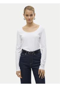 Vero Moda Bluzka Maxi My 10228809 Biały Slim Fit. Kolor: biały. Materiał: bawełna #1