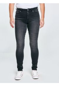 Big-Star - Jeansy damskie skinny z przetarciami czarne Adela 961. Kolor: czarny #5