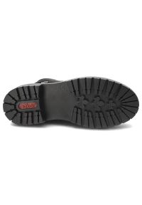 Czarne Botki Rieker Wygodne Buty Damskie. Kolor: czarny. Materiał: syntetyk, futro, skóra ekologiczna. Sezon: zima. Styl: elegancki #5