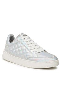 DKNY Sneakersy Oriel K4205168 Srebrny. Kolor: srebrny. Materiał: skóra