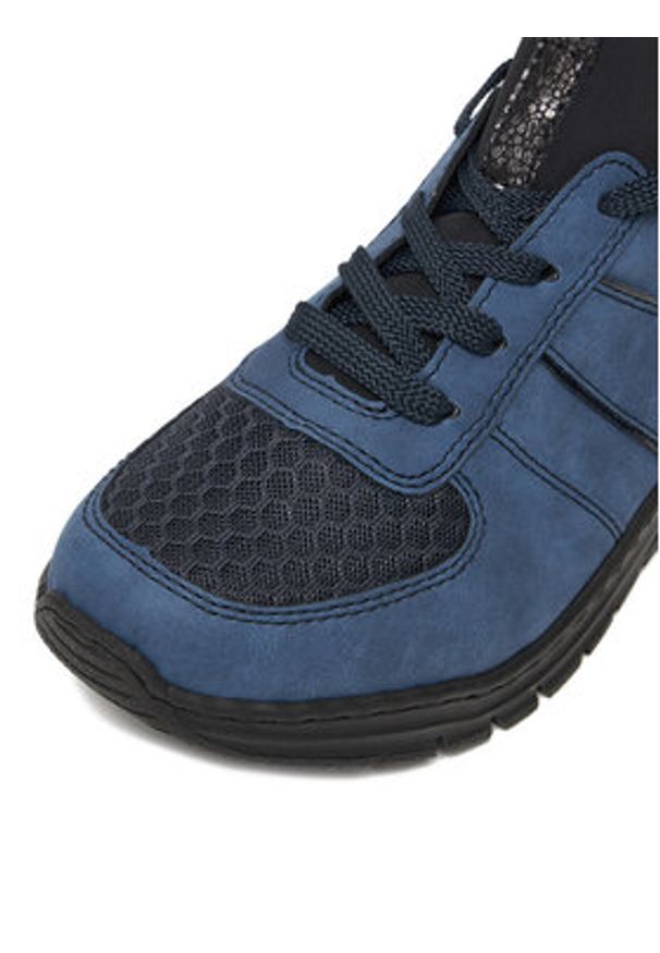 Rieker Sneakersy M4970-14 Niebieski. Kolor: niebieski. Materiał: materiał, syntetyk