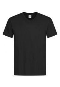 Stedman - Czarny Bawełniany T-Shirt w Serek, Męski Bez Nadruku -STEDMAN- Koszulka, Krótki Rękaw, Basic, V-neck. Okazja: na co dzień. Typ kołnierza: dekolt w serek. Kolor: czarny. Materiał: bawełna. Długość rękawa: krótki rękaw. Długość: krótkie. Styl: casual #1