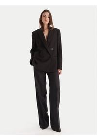 Marella Spodnie palazzo Renoir 2523136082 Czarny Wide Leg. Kolor: czarny. Materiał: wełna #3