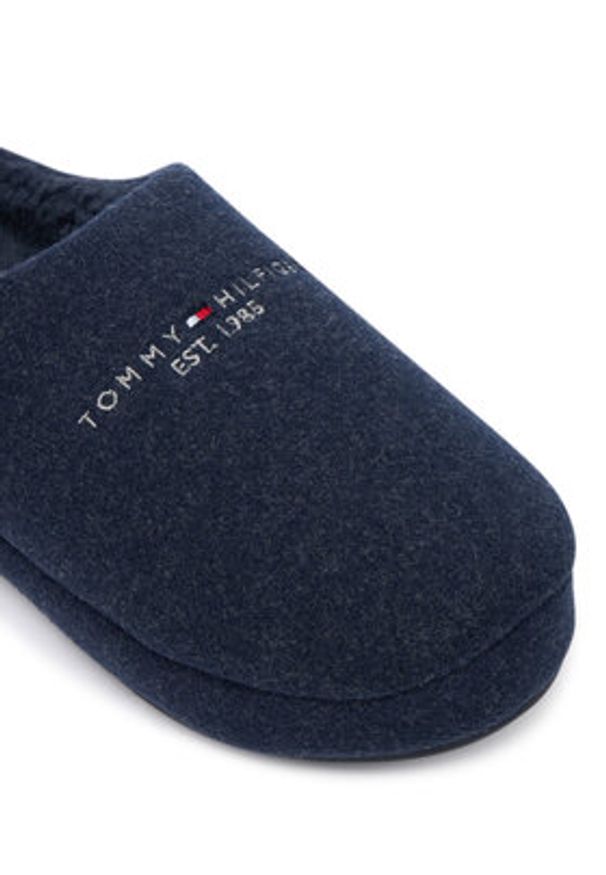 TOMMY HILFIGER - Tommy Hilfiger Kapcie Felt House FM0FM05614 Granatowy. Kolor: niebieski. Materiał: materiał