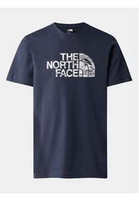 The North Face T-Shirt Woodcut Dome NF0A87NX Granatowy Regular Fit. Kolor: niebieski. Materiał: bawełna #6