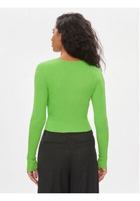 only - ONLY Bluzka Meddi 15311084 Zielony Slim Fit. Kolor: zielony. Materiał: syntetyk, wiskoza